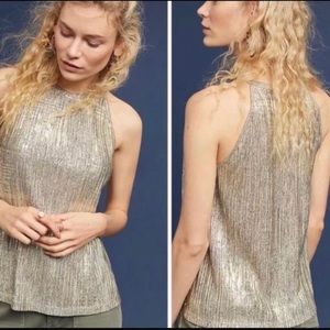 Anthropologie Metallic Tank
